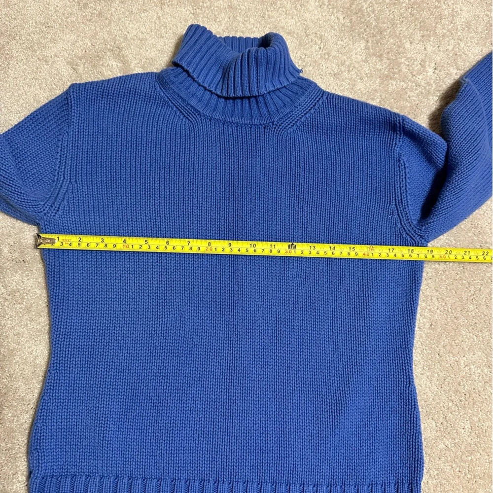 LOFT blue turtleneck sweater size large - Picture 9 of 9